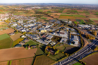 Industrial estate and company settlement East in Korntal-Muenchingen in the state Baden-Wurttemberg, Germany