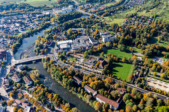 Oblique view of Nürtingen in the state Baden-Wuerttemberg, Germany