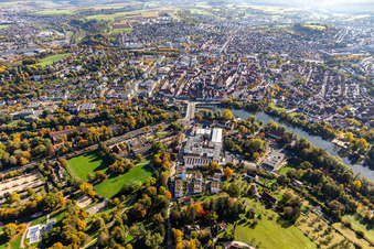 Nürtingen in the state Baden-Wuerttemberg, Germany from above