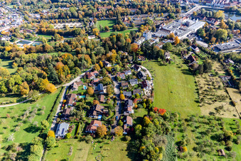 Oblique view of At Gallows Hill in Nürtingen in the state Baden-Wuerttemberg, Germany