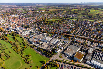 Aerial photograpy of Metabo Works in Nürtingen in the state Baden-Wuerttemberg, Germany