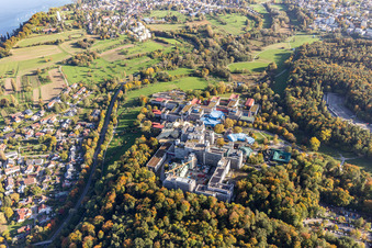 Aerial view of Campus building of the university " Universitaet Konstanz " in the district Egg in Konstanz in the state Baden-Wurttemberg, Germany