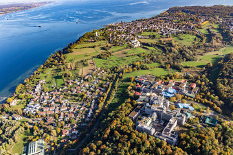 Aerial view of The University of Konstanz in Konstanz in Baden-Wuerttemberg