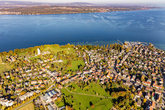 Lake Constance between Meersburg and the district Allmannsdorf in Konstanz in the state Baden-Wurttemberg, Germany
