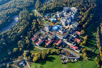 Oblique view of Campus building of the university " Universitaet Konstanz " in the district Egg in Konstanz in the state Baden-Wurttemberg, Germany