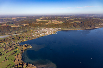 Drone image of District Ludwigshafen in Bodman-Ludwigshafen in the state Baden-Wuerttemberg, Germany