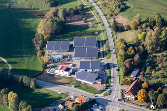 Solar power roof of Ritter Medizin & CNC-Technik GmbH in Muehlingen in the state Baden-Wurttemberg, Germany