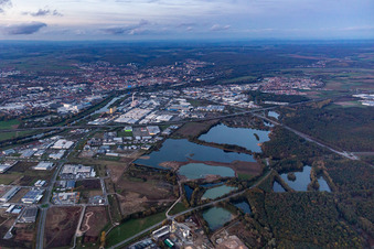 Quarry lake in Schweinfurt in the state Bavaria, Germany