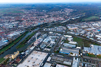 Harbor in Schweinfurt in the state Bavaria, Germany