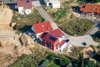 Aerial view of New development area Am Höhenweg in Kandel in the state Rhineland-Palatinate, Germany