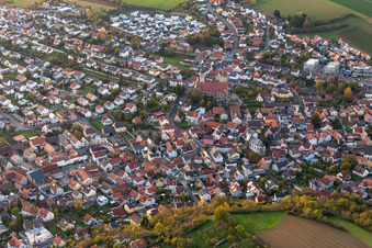 Church building in the village of in Estenfeld in the state Bavaria, Germany