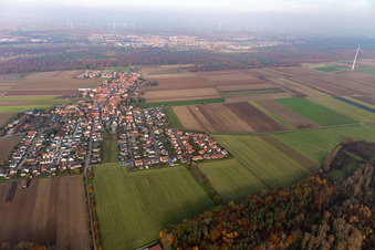 Drone image of District Hayna in Herxheim bei Landau in the state Rhineland-Palatinate, Germany