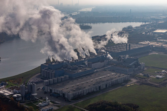 Palm Paper Mill in Wörth am Rhein in the state Rhineland-Palatinate, Germany