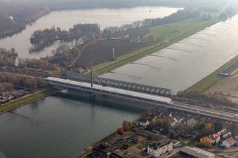 Construction site of the B10 Rhine bridge in Wörth am Rhein in the state Rhineland-Palatinate, Germany