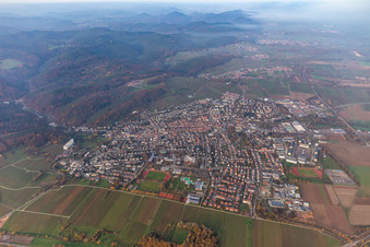 Aerial view of Bad Bergzabern in the state Rhineland-Palatinate, Germany