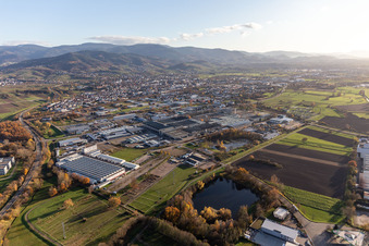 Aerial view of District Vimbuch in Bühl in the state Baden-Wuerttemberg, Germany