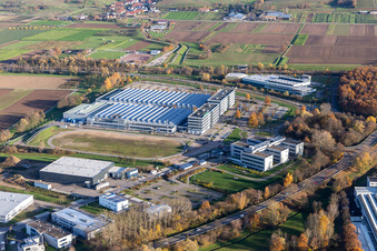Buildings and production halls on the vehicle construction site of Schaeffler Automotive Buehl GmbH & Co. KG in Buehl in the state Baden-Wurttemberg, Germany