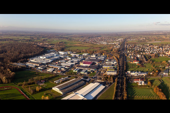 Industrial estate and company settlement in Appenweier in the state Baden-Wurttemberg, Germany