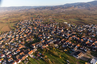 Aerial view of District Windschläg in Offenburg in the state Baden-Wuerttemberg, Germany