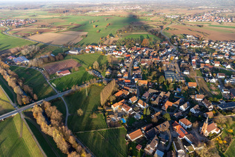 Aerial view of At Bühlbach in the district Bühl in Offenburg in the state Baden-Wuerttemberg, Germany