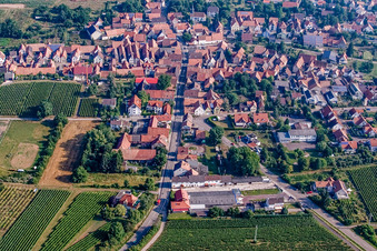 Main Street in Impflingen in the state Rhineland-Palatinate, Germany