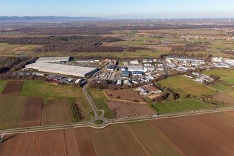 Horst industrial estate in the district Minderslachen in Kandel in the state Rhineland-Palatinate, Germany