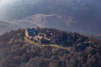 Madenburg in Eschbach in the state Rhineland-Palatinate, Germany out of the air