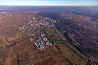 Herxheim bei Landau in the state Rhineland-Palatinate, Germany from the drone perspective