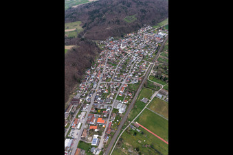 Aerial view of Schwörstadt in the state Baden-Wuerttemberg, Germany