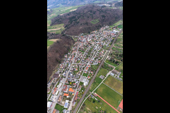 Aerial photograpy of Schwörstadt in the state Baden-Wuerttemberg, Germany