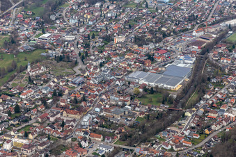 Building and production halls on the premises of Brennet AG with PV-Dach in Wehr in the state Baden-Wuerttemberg, Germany
