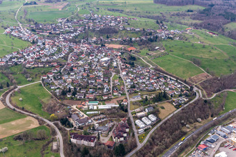 Village view in the district Wiechs in Schopfheim in the state Baden-Wuerttemberg, Germany