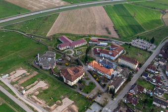 Aerial view of Ortenau nursing and care home in Gengenbach in the state Baden-Wuerttemberg, Germany