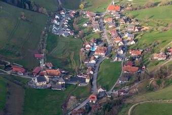 Aerial photograpy of Prinzbach in Biberach in the state Baden-Wuerttemberg, Germany