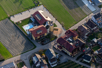 Complex of the hotel building Hotel Gasthaus Mosers Blume in the district Bollenbach in Haslach im Kinzigtal in the state Baden-Wuerttemberg, Germany from above