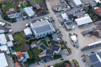 Aerial view of District Ebersweier in Ohlsbach in the state Baden-Wuerttemberg, Germany