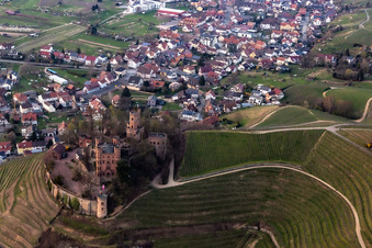 Oblique view of Castle Ortenberg in Ortenberg in the state Baden-Wuerttemberg, Germany
