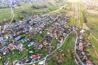 Aerial view of View of the town from the east in the district Fessenbach in Offenburg in the state Baden-Wuerttemberg, Germany