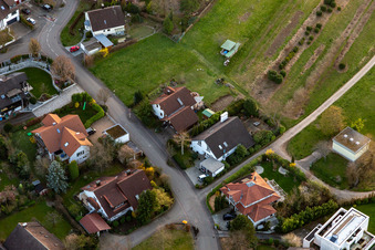 Aerial view of In the Black Forest in the district Fessenbach in Offenburg in the state Baden-Wuerttemberg, Germany