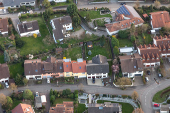 Aerial view of In the Laulesgarten from the northeast in the district Fessenbach in Offenburg in the state Baden-Wuerttemberg, Germany