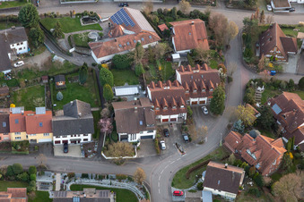 Aerial photograpy of In the Laulesgarten from the northeast in the district Fessenbach in Offenburg in the state Baden-Wuerttemberg, Germany