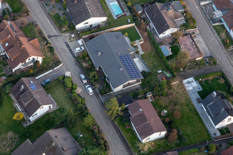 Aerial photograpy of Winzerstr in the district Fessenbach in Offenburg in the state Baden-Wuerttemberg, Germany