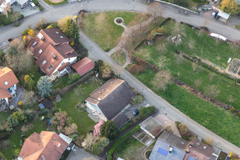 Aerial view of In the Ries from the south in the district Fessenbach in Offenburg in the state Baden-Wuerttemberg, Germany