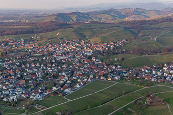 Town View of the streets and houses of the residential areas in Zell-Weierbach in the state Baden-Wuerttemberg, Germany