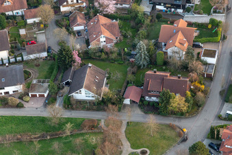 Oblique view of In the Ries in the district Fessenbach in Offenburg in the state Baden-Wuerttemberg, Germany