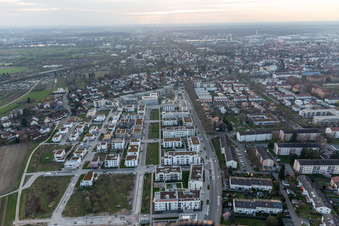 Aerial photograpy of In the silk thread in Offenburg in the state Baden-Wuerttemberg, Germany
