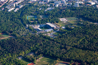 Reconstruction of the KSC Wildparkstadion in the district Innenstadt-Ost in Karlsruhe in the state Baden-Wuerttemberg, Germany