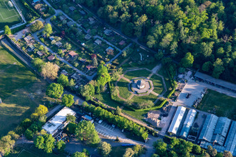 Teahouse in the castle park in the district Innenstadt-Ost in Karlsruhe in the state Baden-Wuerttemberg, Germany