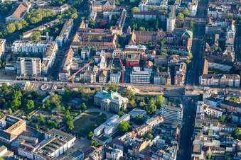 Court- Building complex of the federal court in Karlsruhe in the state Baden-Wuerttemberg, Germany