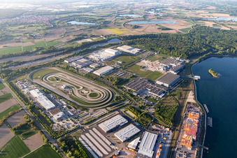 Oberwald industrial area in Wörth am Rhein in the state Rhineland-Palatinate, Germany